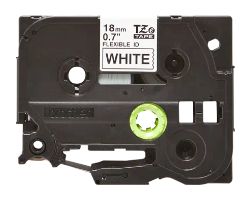 TZe-FX241 - Cinta Rotuladora BROTHER Laminada 18mm 8m Negro sobre Blanco (TZe-FX241)