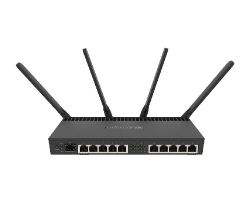 RB4011iGS+5HacQ2HnD-IN - Router Board Mikrotik WiFi 5 DualBand GbE SFP+ 4 Antenas Externas Negro (RB4011iGS+5HacQ2HnD-IN)