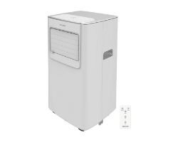 08170 - A.C. Porttil CECOTEC ForceClima 7100 Soundless 7000 BTU Pantalla LED 2 Velocidades 4 Modos (Ventilador/ Refrigeracin/ Deshumidificacin/Noche) Mando a Distancia Blanco/Gris (08170)