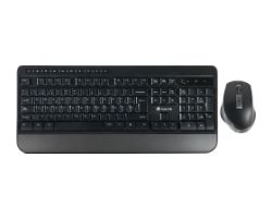 SPELLKIT - Teclado+Ratn NGS Ergonmico Multimedia Multidispositivo Diestro Reposamuecas USB Bluetooth ptico Diestro 2400dpi Negro (SPELLKIT)
