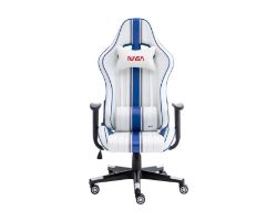 AT012BIS-WB - Silla Gaming NASA Atlantis Bis Altura/Reposabrazos regulables Cojin cervical/lumbar Blanca/Azul (AT012BIS-WB)