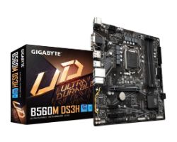 OUT3869 - Placa base GIGABYTE B560M DS3H V2:(1200) 4DDR4 DVI HDMI RJ45 mATX (OUT3869). Buen estado. Marcas de uso. Completa. (OUTLET)