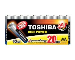 R03ATPACK20 - Pack 20 Pilas Toshiba High Power AAA Alcalinas LR03 1.5V (R03ATPACK20)