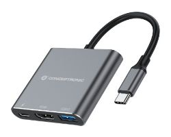 DONN18G - Adaptador CONCEPTRONIC USB-C a HDMI/USB-A/C PD 100W Gris (DONN18G)