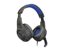 23250 - Auriculares+Micrfono Gaming Trust GXT 307B Ravu Circumaurales Binaurales 3.5mm Cable 1m PS4/PS5 Negro/Azul (23250)