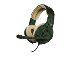 24359 - Auriculares+Micrfono Gaming Trust GXT411C Radius Circumaurales 3.5mm Cable 1m Verde Camuflaje (24359)