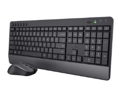 24531 - Teclado+Ratn Trust Trezo Multimedia QZERTY Wireless RF Ambidextro Negro (24531)