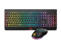 NXKROMKBLSP - Teclado+Raton Gaming KROM Kabala Ergonmico LED RGB Multimedia QWERTY 105 Teclas Antifantasma Wireless RF ptico 4800dpi 7 Botones Negro (NXKROMKBLSP)