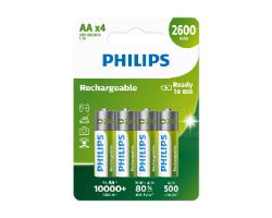 R6B4B260/10 - Pack 4 Pilas Philips AA Recargables NiMH 1.2V (R6B4B260/10)
