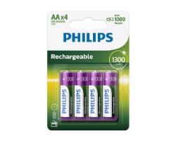 R6B4A130/10 - Pack 4 Pilas Philips AA Recargables NiMH 1.2V (R6B4A130/10)