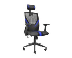 MGCERGOBBL - Silla Mars Gaming Ergonmica Respaldo Malla Transpirable Soportes Cervical Lumbar y Reposabrazos Ajustables Negra/Azul (MGCERGOBBL)