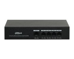 1.0.01.20.10512 - Switch Dahua DH-PFS3005-4ET-36 5xRJ45 10/100 L2 PoE 36W Negro (1.0.01.20.10512)