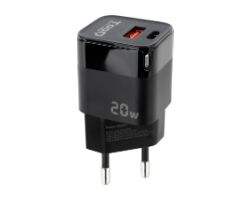 TQWC-QCPD20 - Cargador de Pared TooQ 20W 1xUSB-A 2.0 1xUSB-C Negro (TQWC-QCPD20)