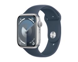 MR9D3QL/A - Apple Watch S9 GPS 45mm Tctil Digital NFC WiFi 4 Bluetooth 5.3 Caja Aluminio Plata Correa S/M Azul IP6X watchOS 10 (MR9D3QL/A)