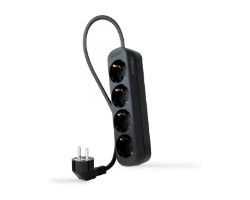10.37.0004-NS-BK - Regleta Nanocable 4xSchuko Cable 1.4m Negra (10.37.0004-NS-BK)