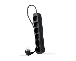 10.37.0006-NS-BK - Regleta Nanocable 6xSchuko Cable 1.4m Negra (10.37.0006-NS-BK)