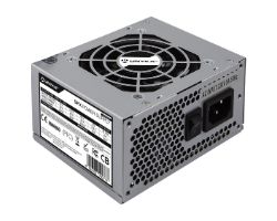OUT5253 - Fuente UNYKA SFX 450W 78% 80mm Plata OEM (52017) (OUT5253). Buen estado. Marcas de uso. Completa. (OUTLET)