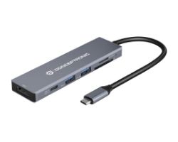 DONN23G - Docking Station CONCEPTRONIC 6en1 USB-C 3.0 a HDMI/USB-A 3.0/USB-C PD 100W/SD/TF/MicroSD Gris (DONN23G)