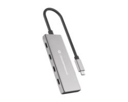 HUBBIES16G - Hub CONCEPTRONIC USB-C a 4xUSB-C/1xUSB-C PD 100W Gris (HUBBIES16G)