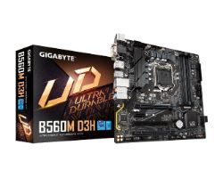 OUT5308 - GIGABYTE B560M D3H: (1200) 4DDR4 DVI VGA HDMI mATX (OUT5308). Buen estado. Marcas de uso. Completa. Chapa usada. (OUTLET)