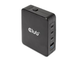 CAC-1917 - Cargador de Viaje Club 3D 140W PD 3.1 3xUSB-A 1xUSB-C Negro (CAC-1917)