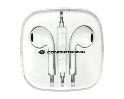CTEARPLUG - Auriculares CONCEPTRONIC Earbuds 3.5mm Blancos (CTEARPLUG)