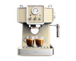 01629 - Cafetera CECOTEC Power Espresso 20 Light Semiautomtica 20 Bares 2 Tazas Thermoblock Acero Inoxidable Amarilla (01629)