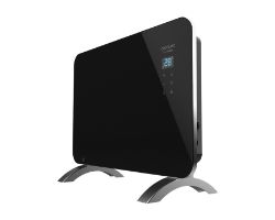 05350 - Radiador CECOTEC Ready Warm 6670 Crystal 1000W WiFi Termostato Regulable Digital IP24 Temporizador Piso Aluminio Vidrio Templado Negro (05350)