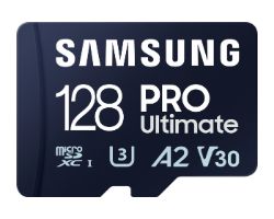 MB-MY128SA/WW - Samsung MicroSDXC UHS-I Pro Ultimate Class 3 (U3) V30 128Gb Lectura 200 Mb/s Escritura 130 Mb/s + Adaptador (MB-MY128SA/WW)