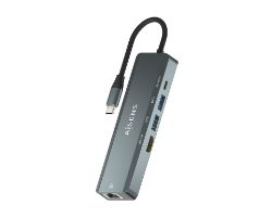 ASUC-5P011-GR - Dock Station AISENS USB-C a HDMI/2xUSB-A/RJ45/USB-C PD Gris (ASUC-5P011-GR)