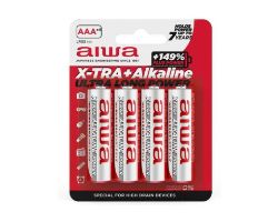 AB-AAALR03/4 - Pack 4 Pilas Aiwa X-TRA+Alcaline AAA LR03 Alcalinas 1.5V (AB-AAALR03/4)