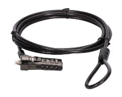 CUSTODIO01BS - Cable de Seguridad CONCEPTRONIC Combinacin 4 Dgitos Cable 1.8m Negro (CUSTODIO01BS)