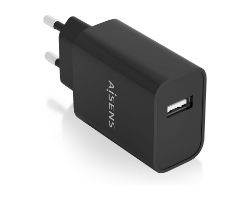 A110-0854 - Cargador de Pared AISENS 1xUSB-A 2.0 10.5W Negro (A110-0854)