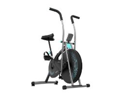 07228 - Bicicleta Indoor CECOTEC Drumfit CrossFit 1000 Eolo, con resistencia al aire ajustable manualmente. Silln ajustable verticalmente. Pantalla LCD. Pedaleo bidireccional. Peso mximo de 100 kg y altura mxima 180 cm.(07228)