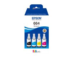 C13T664640 - Tinta Epson EcoTank 664 Pack Negro/Tricolor 70ml/70ml (C13T664640)