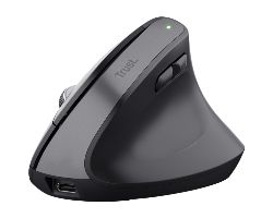 25146 - Ratn Vertical Trust Bayo+ Ergonmico ptico Diestro Silencioso RF Bluetooth 2400dpi 6 Botones Negro (25146)