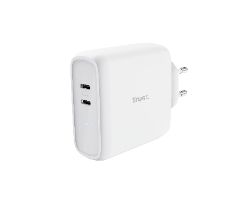 25381 - Cargador de Pared Trust Maxo 65W 2xUSB-C Blanco (25381)