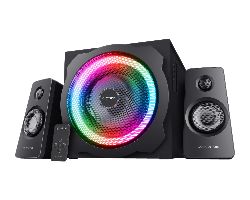 22944 - Altavoces Trust GXT 629 Tytan 2.1 60W RGB Subwoofer 30W 3.5mm Mando Negros (22944)