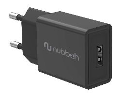 NBWALLCHUSBB10 - Cargador de Pared NUBBEH Bhoot 1xUSB-A 2A 10W Negro (NBWALLCHUSBB10)