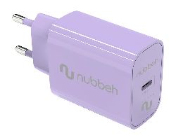 NBWALLCHT - Cargador de Pared NUBBEH Booth USB-C 30W Quick Charger 4.0/3.0 PD 3.0 Turquesa (NBWALLCHT)