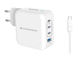 ALTHEA18W - Cargador de Pared CONCEPTRONIC 1xUSB-A 3.0 3xUSB-C PD 3.0 QC 3.0 100W Blanco (ALTHEA18W)