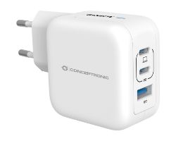 ALTHEA17W - Cargador de Pared CONCEPTRONIC Universal 1xUSB-A 2xUSB-C PD 3.0 QC 3.0 67W Blanco (ALTHEA17W)