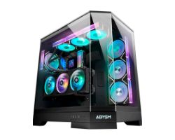 AB130211 - Caja Abysm Gaming Danube Sava H600 Ventana Lateral de Cristal Templado ARGB ATX E-ATX ITX mATX Negra (AB130211)