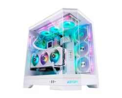 AB130212 - Caja Abysm Gaming Danube Sava H600 Ventana Lateral de Cristal Templado ARGB ATX E-ATX ITX mATX Blanca (AB130212)