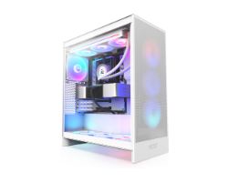 CM-H72FW-R1 - Semitorre NZXT H7 Flow Ventana Lateral de Cristal Templado RGB 2xUSB-A 1xUSB-C ATX EATX mATX Mini-ITX Blanca (CM-H72FW-R1)