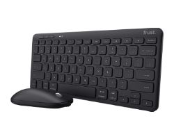 25061 - Teclado+Ratn Trust Lyra Multimedia QWERTY Bluetooth Ambidextro ptico 1200dpi 4 Botones Negro (25061)