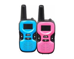 WTK-441 - Walkie Talkie DENVER 1/2km 8 Canales para Nios Pack 2 Rosa/Azul (WTK-441)