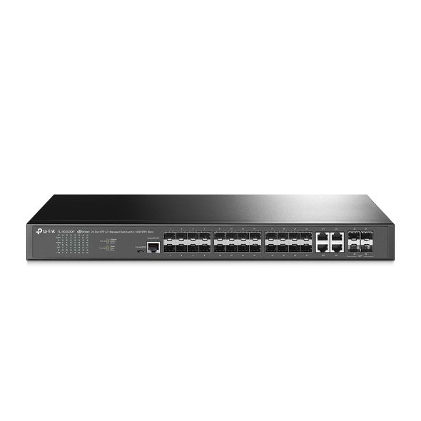 SG3428XF - Switch TP-Link 20xSFP GbE 4xRJ45/SFP 4xSFP+ 10GbE Gestionado Rack 1U Negro (TL-SG3428XF)