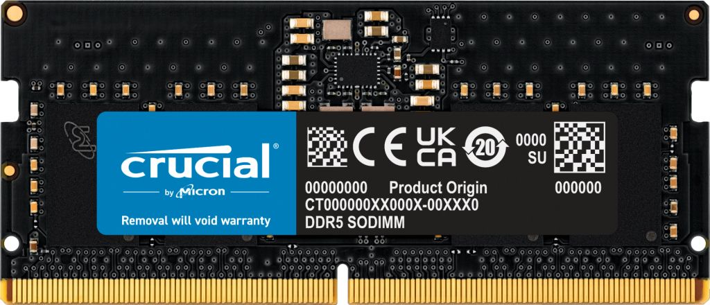 CT8G48C40S5 - Mdulo CRUCIAL DDR5 8Gb 4800MHz 262-pin SODIMM 1.1V Porttil (CT8G48C40S5)