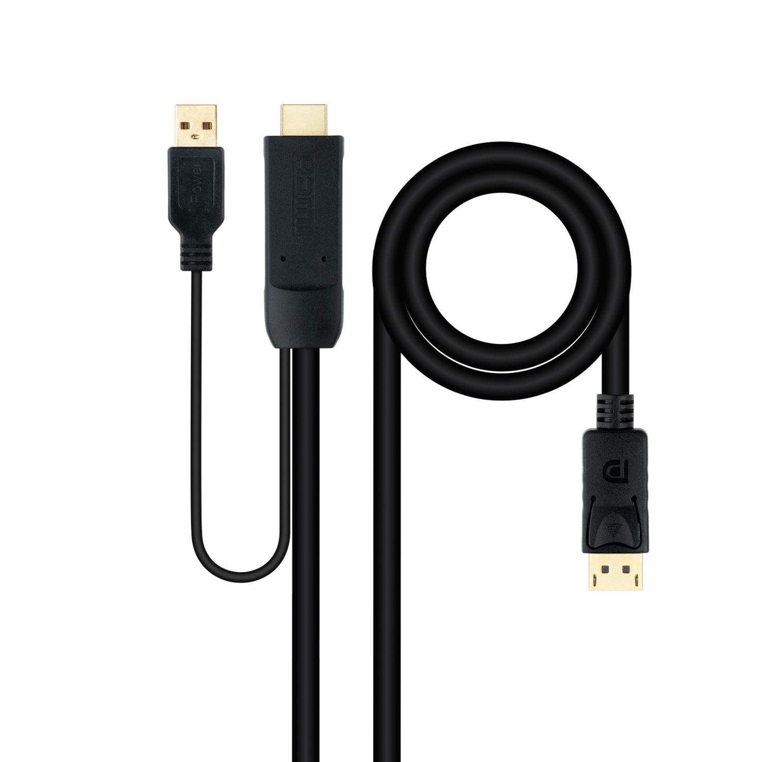 10.15.4352 - Nanocable USB-A/HDMI/M a DP/M 1.8m Negro (10.15.4352)